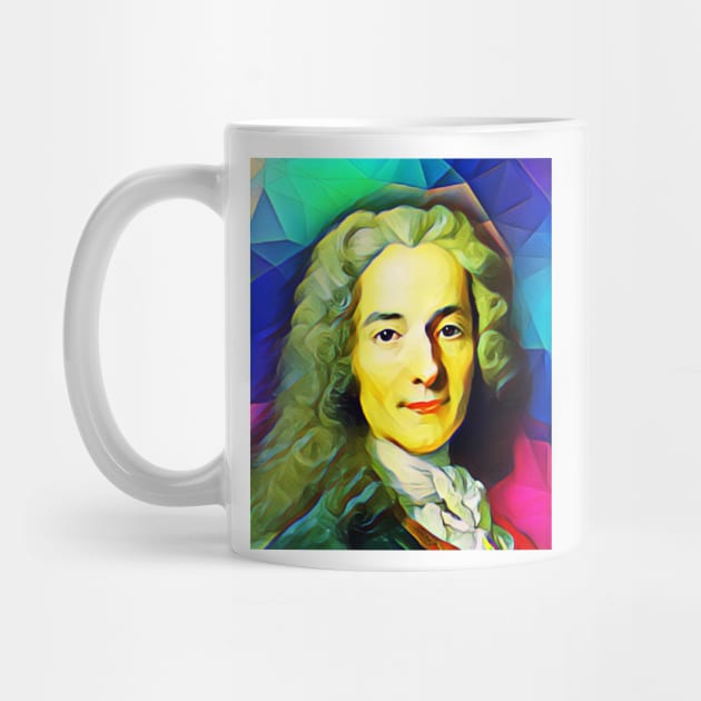 Voltaire Colourful Portrait | Voltaire Artwork 7 by JustLit